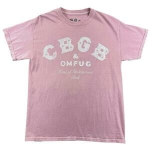CBGB & OMFUG Home of Underground Rock Pink Graphic Band T-Shirt S/M